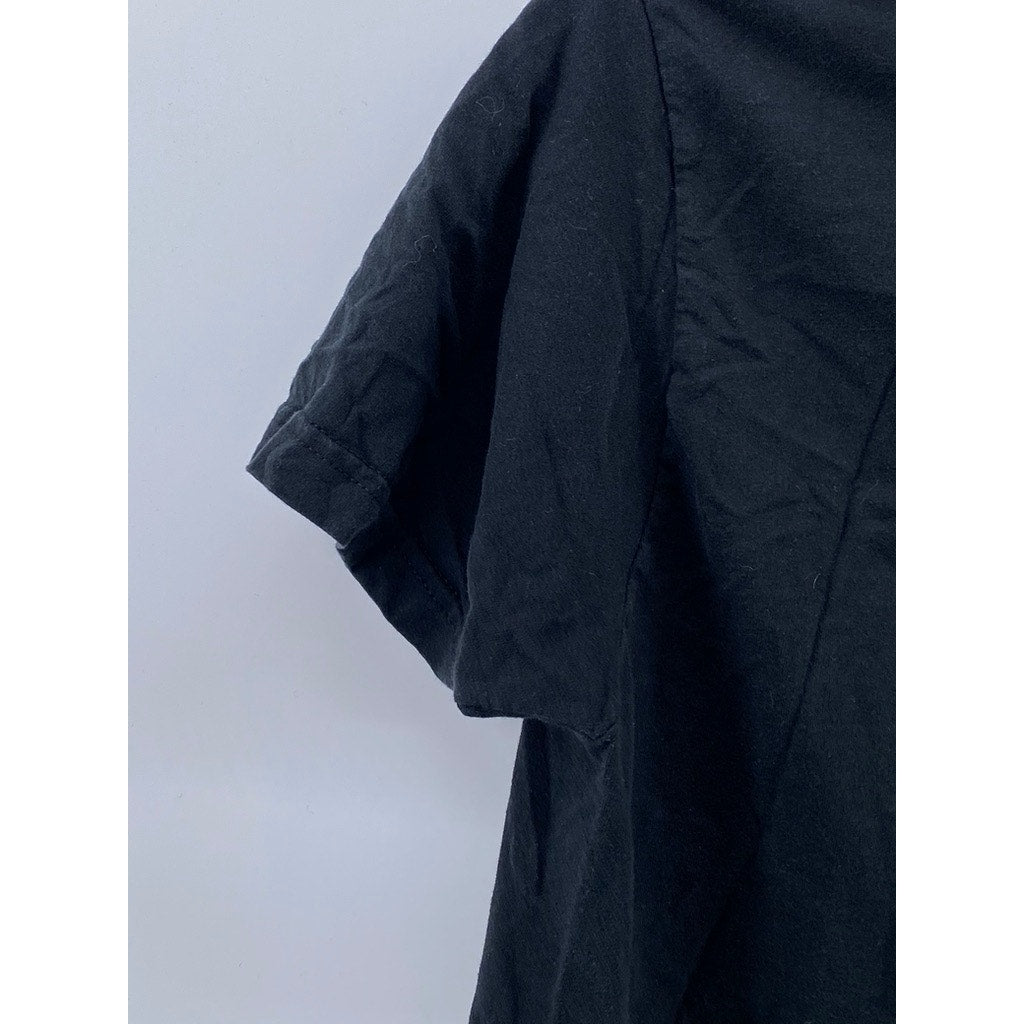 BAY ISLAND SPORTSWEAR Men's Black-Blue Circle Crewneck Short Sleeve T-Shirt SZ M