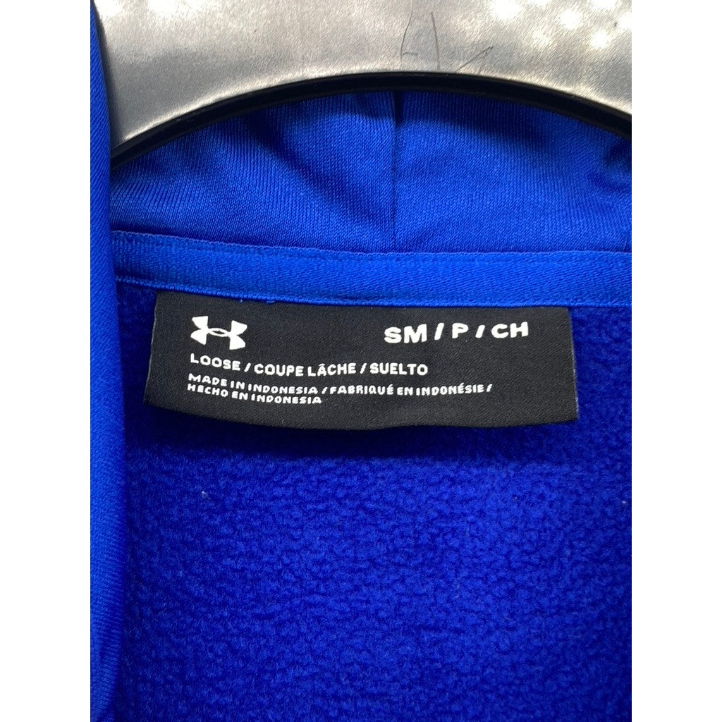 UNDER ARMOUR Men’s Royal Blue Aeronautical University Loose-Fit Hoodie SZ S