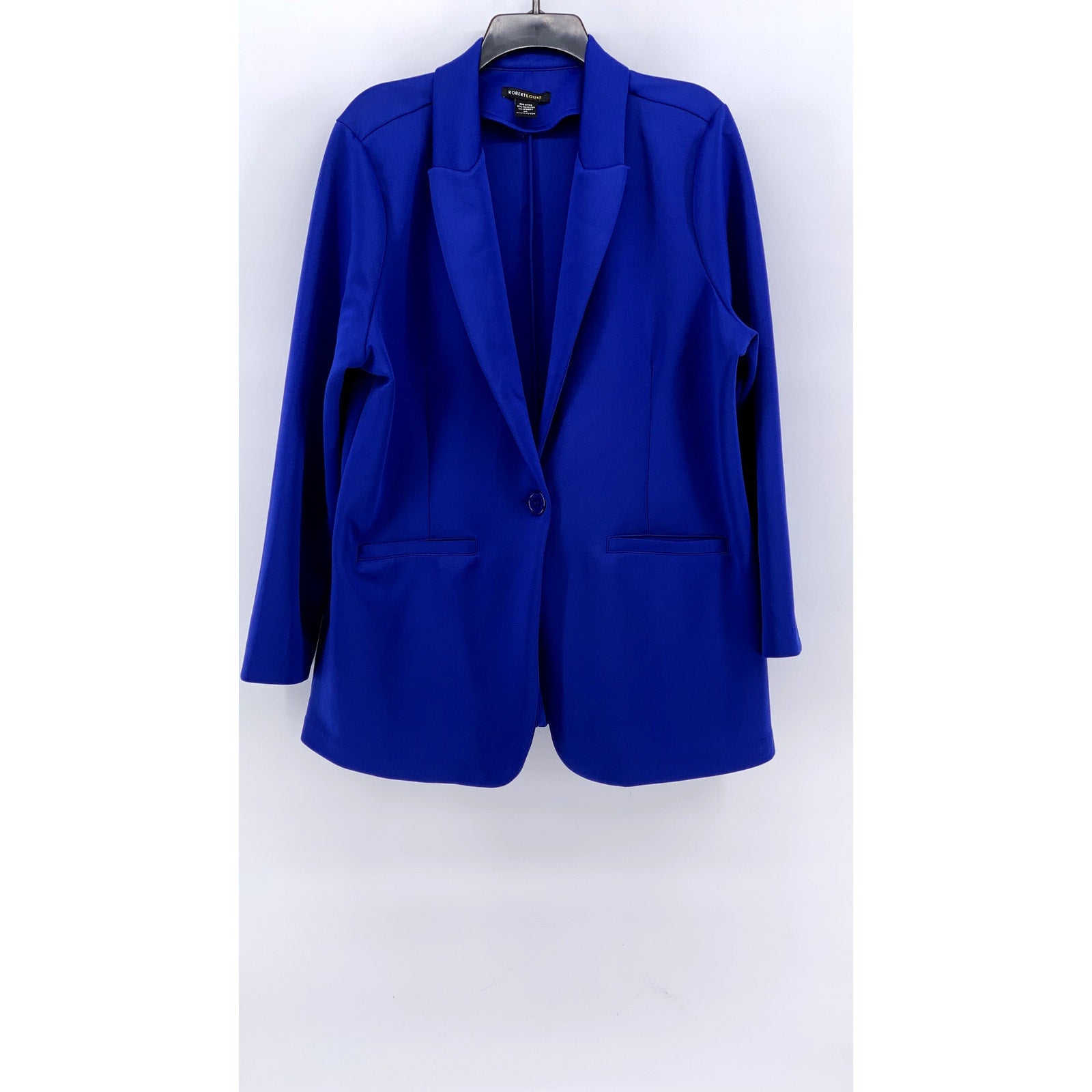 ROBERT LOUIS Women's Dark Blue Single-Button Blazer SZ XL