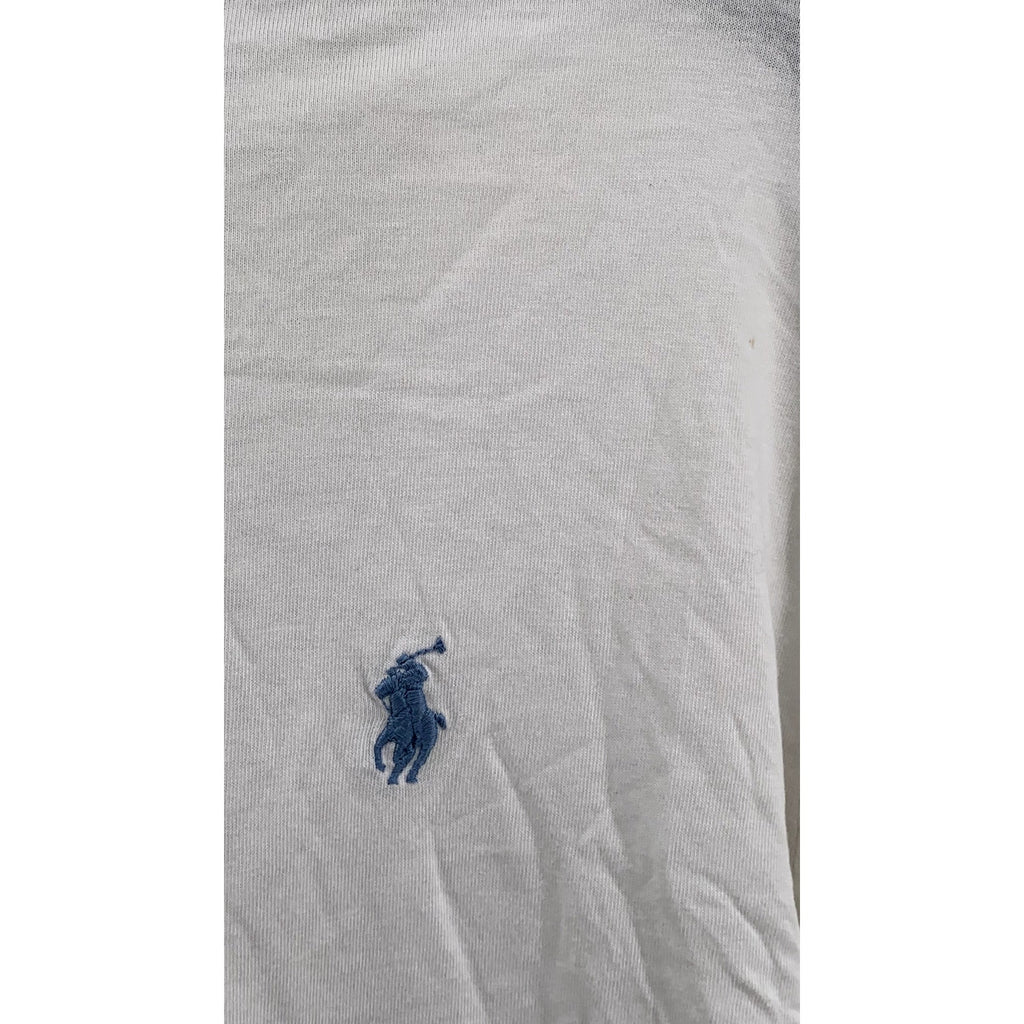 POLO RALPH LAUREN Men's White Hooded Lightweight Long Sleeve T-Shirt SZ M