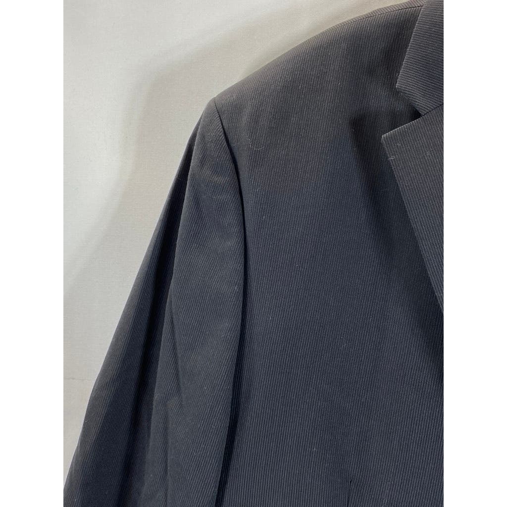 PRONTO UOMO Men's Black Two-Button Modern-fit Suit SZ 50R/45X30