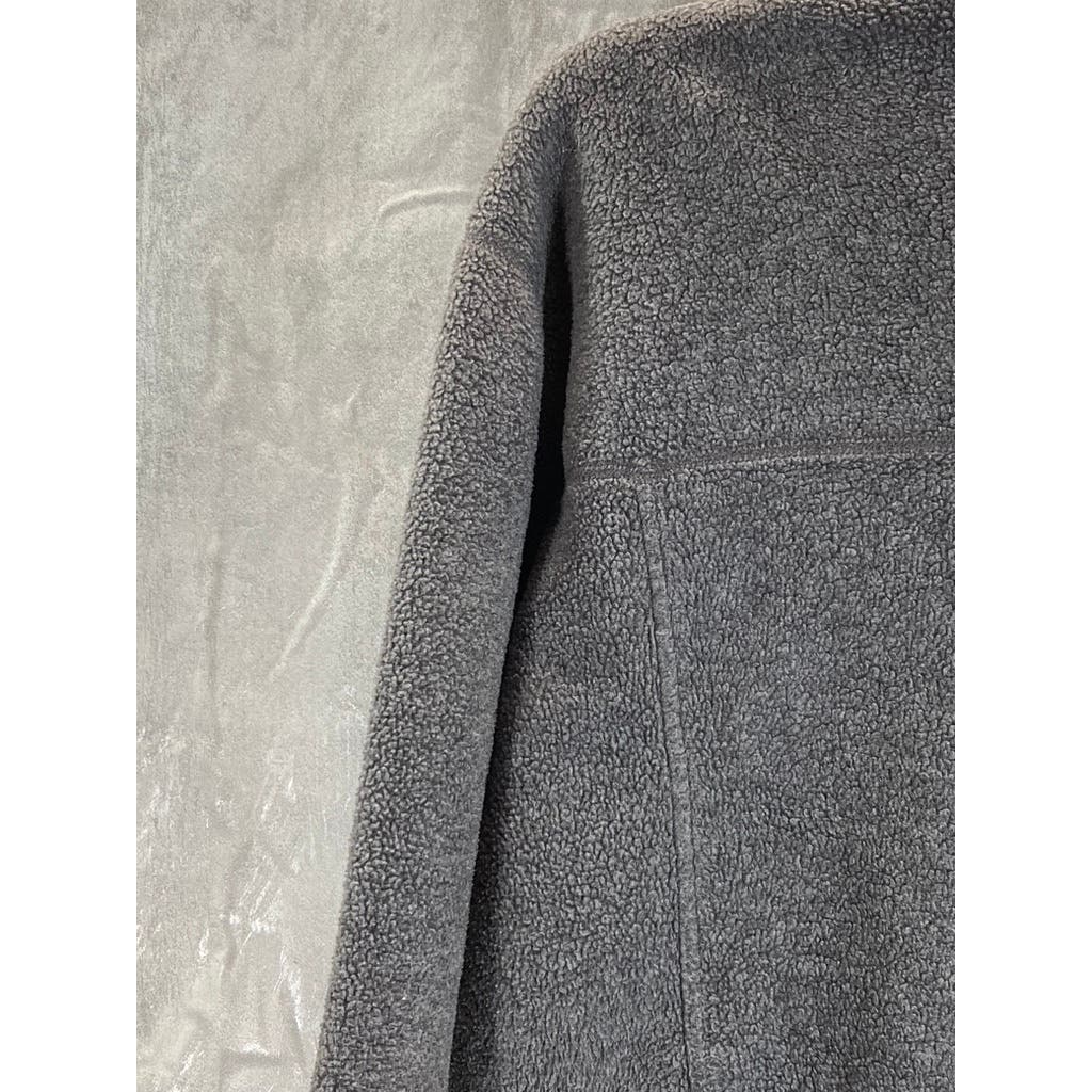 L.L. BEAN Men's Gray Polartec Regular-Fit Zip-Up Stand Collar Sweater SZ M