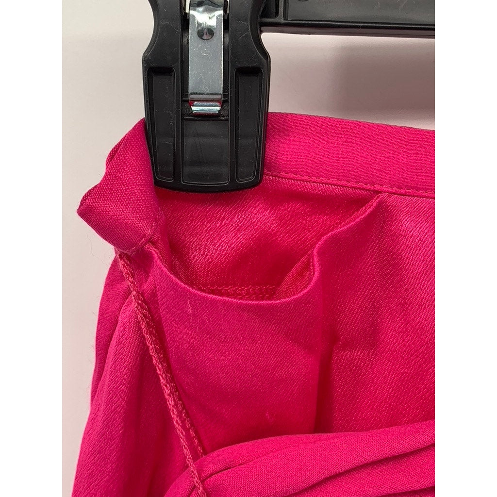 MAEVE By Anthropologie Women's Pink Side-Button Belted High-Rise Shorts SZ 4