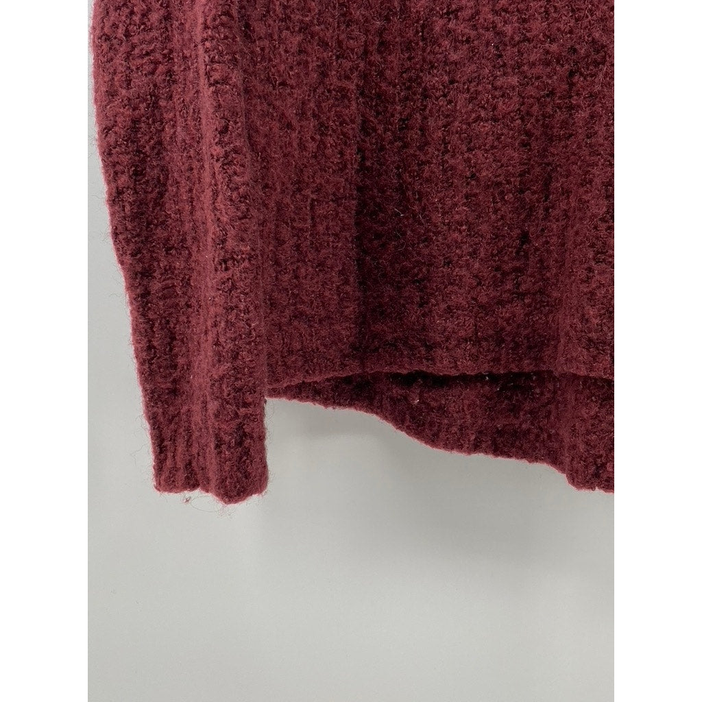 FRENCH CONNECTION Women's Burgundy Knit Pullover Turtleneck Sweater SZ XS