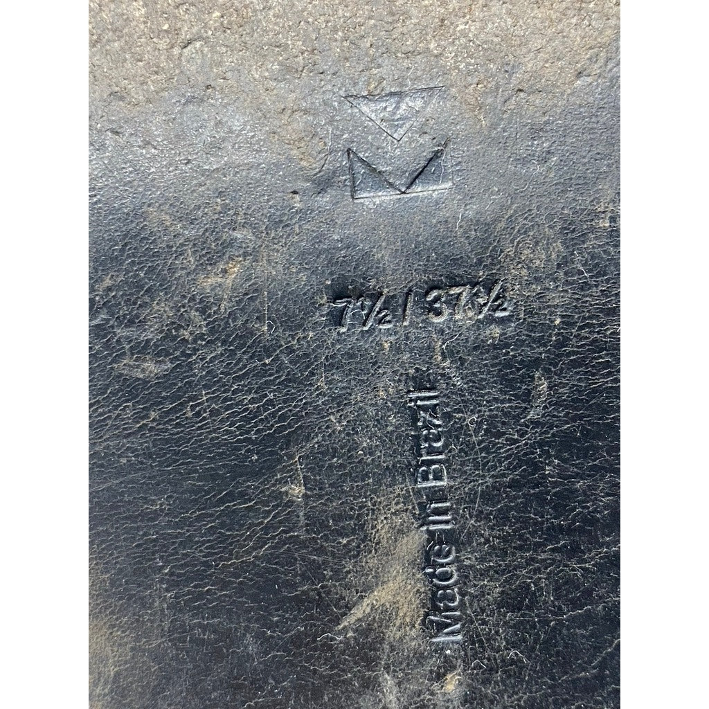 MERCEDES CASTILLO Women's Tan Pebble Leather Xandra Round-Toe Ankle Boots SZ 7.5