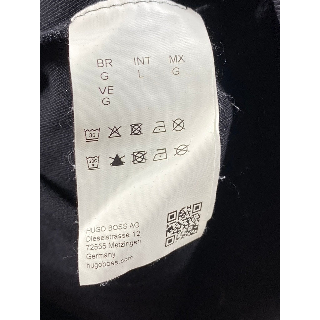 HUGO HUGO BOSS Men's Black Logo Crewneck Pullover Sweatshirt SZ L