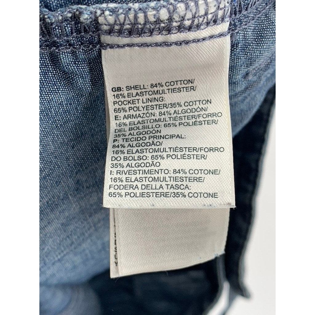 THE NORTH FACE Women's Blue Chambray Regular-Fit Casual Shorts SZ 10