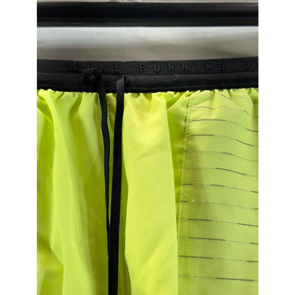 NIKE Men's Lime Yellow Dri-Fit Flex Stride Run Division 5" Shorts SZ XL