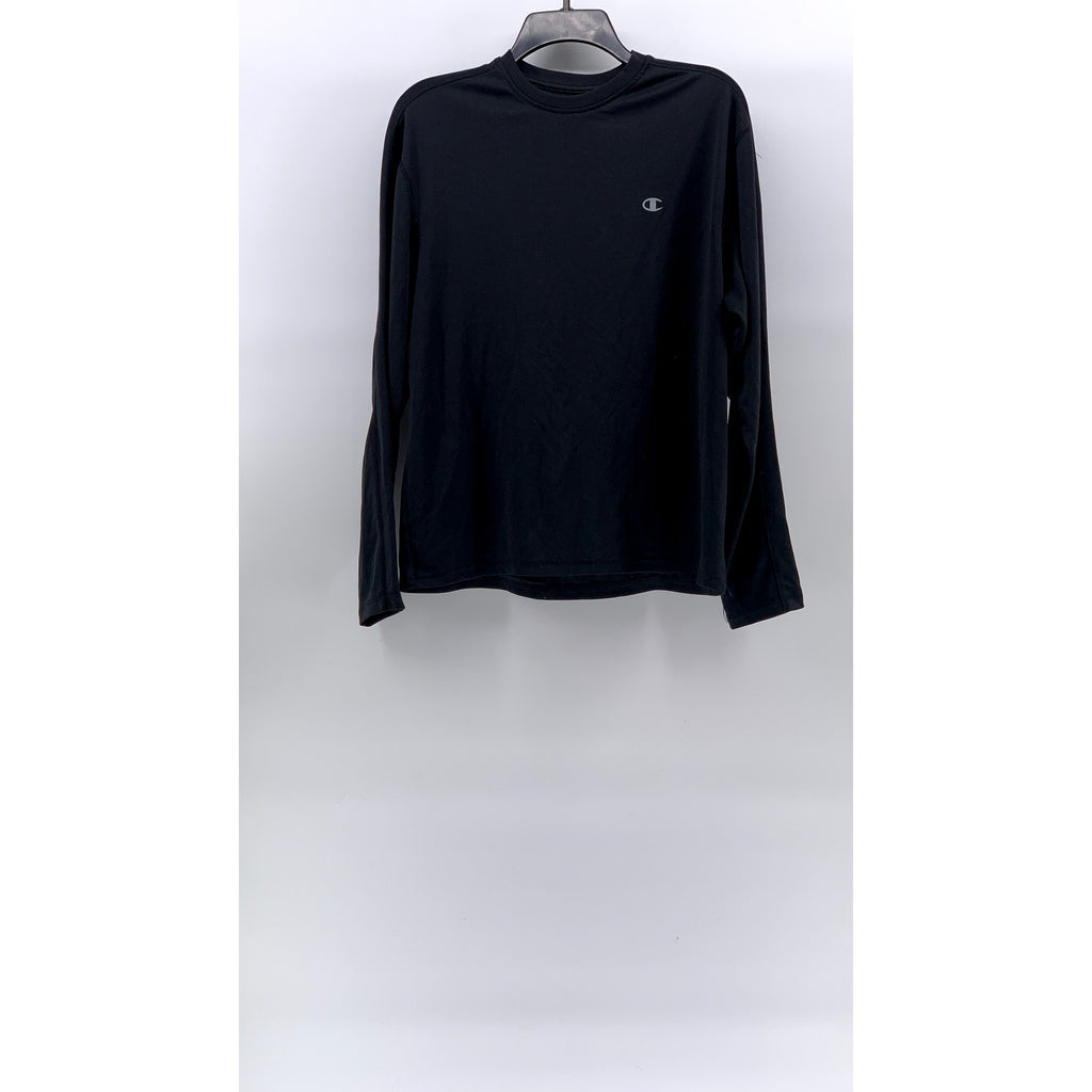 CHAMPION Men's Black Crewneck Long Sleeve Active T-Shirt SZ M
