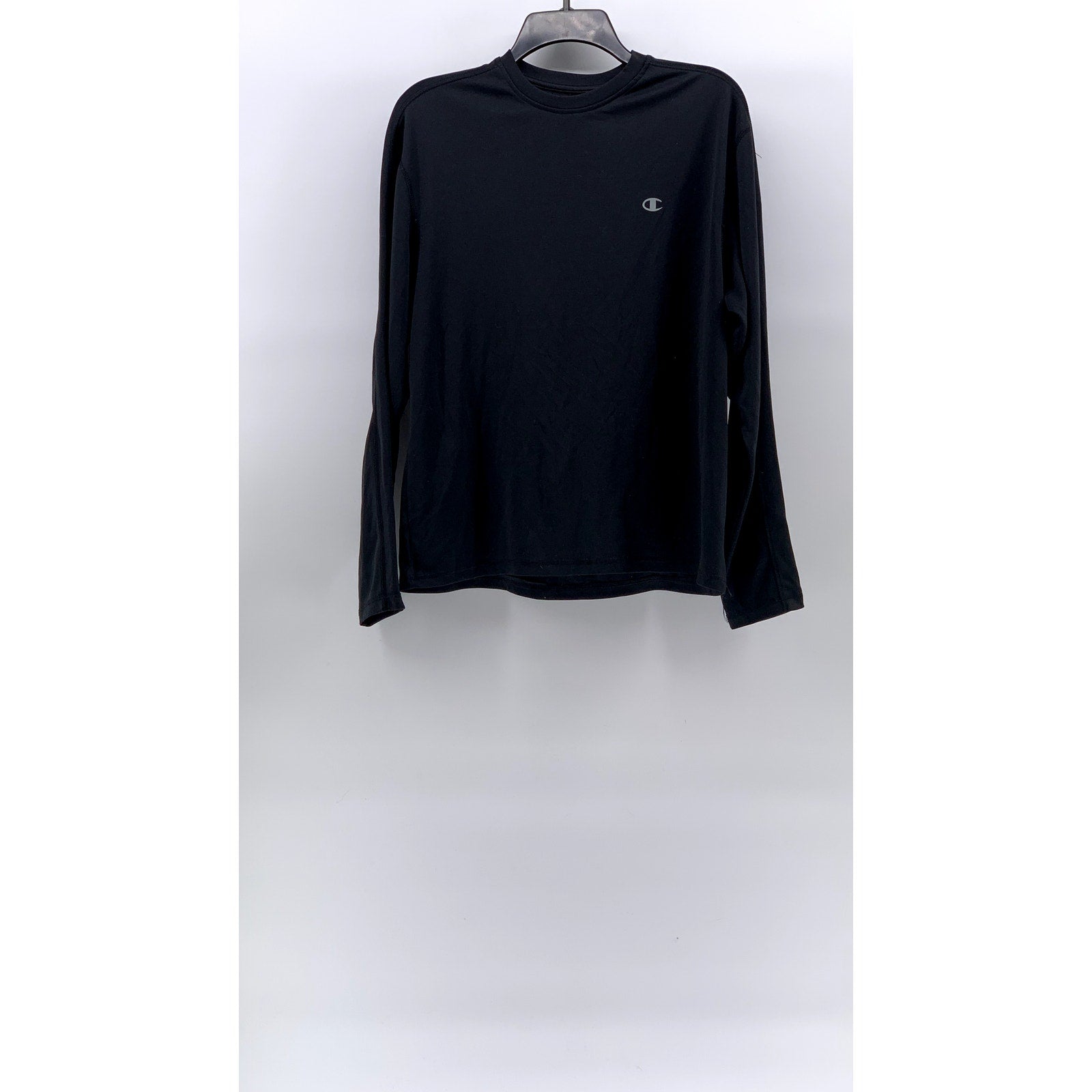 CHAMPION Men's Black Crewneck Long Sleeve Active T-Shirt SZ M