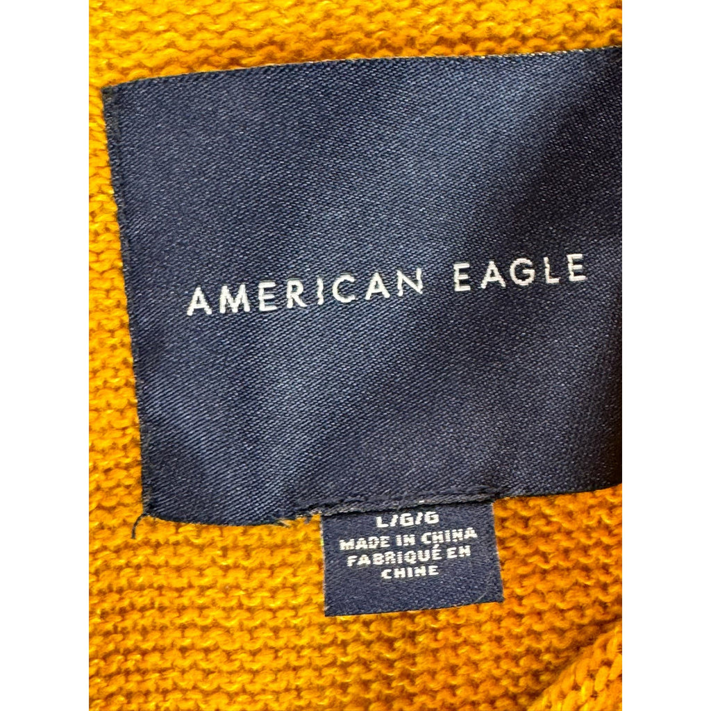 AMERICAN EAGLE OUTFITTERS Men's Dark Yellow Crewneck Pullover Sweater SZ L