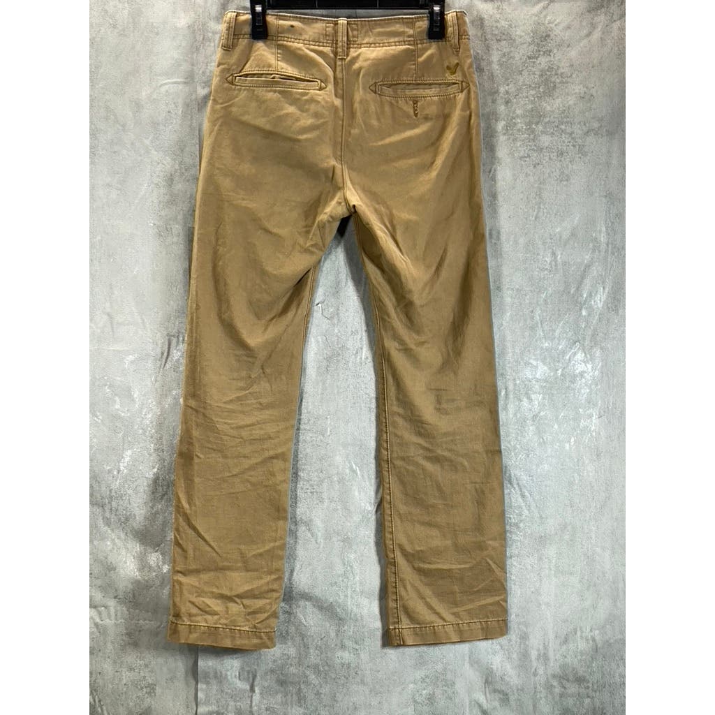AMERICAN EAGLE Men's Toasted Almond Original Straight Flex Pants SZ 28x32