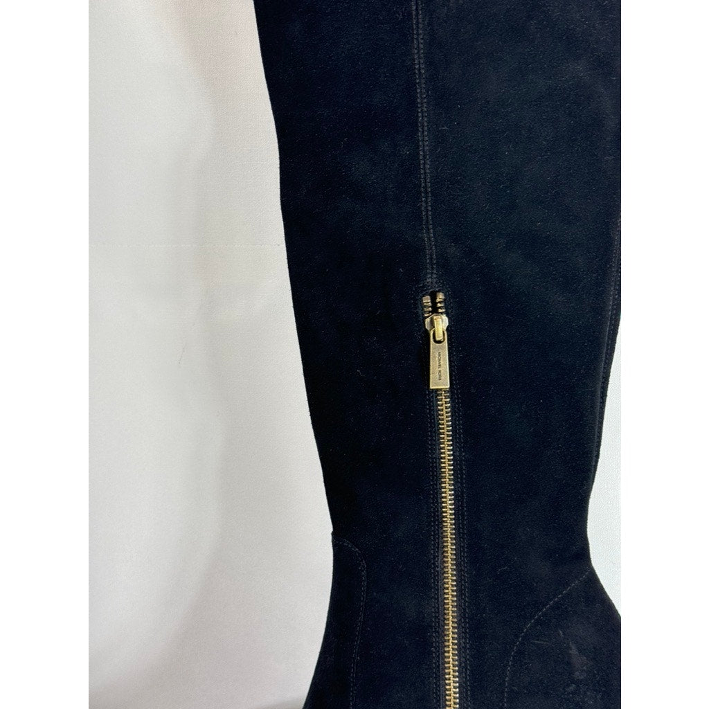 MICHAEL MICHAEL KORS Women's Black Harlow Over-The-Knee Block-Heel Boots SZ 7.5