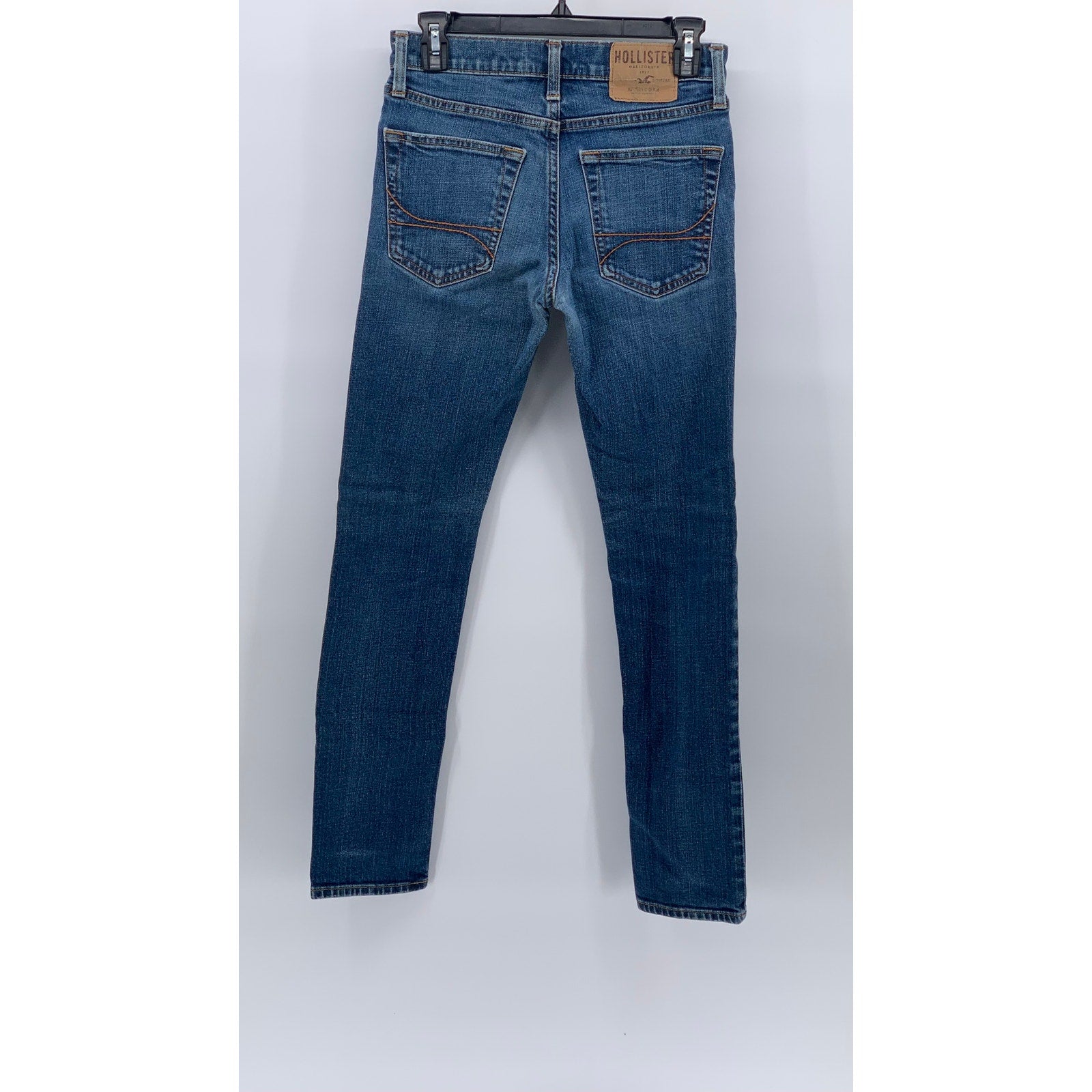 HOLLISTER Men's Blue Denim Slim-Leg Regular-Fit Five-Pocket Jeans SZ 29X30