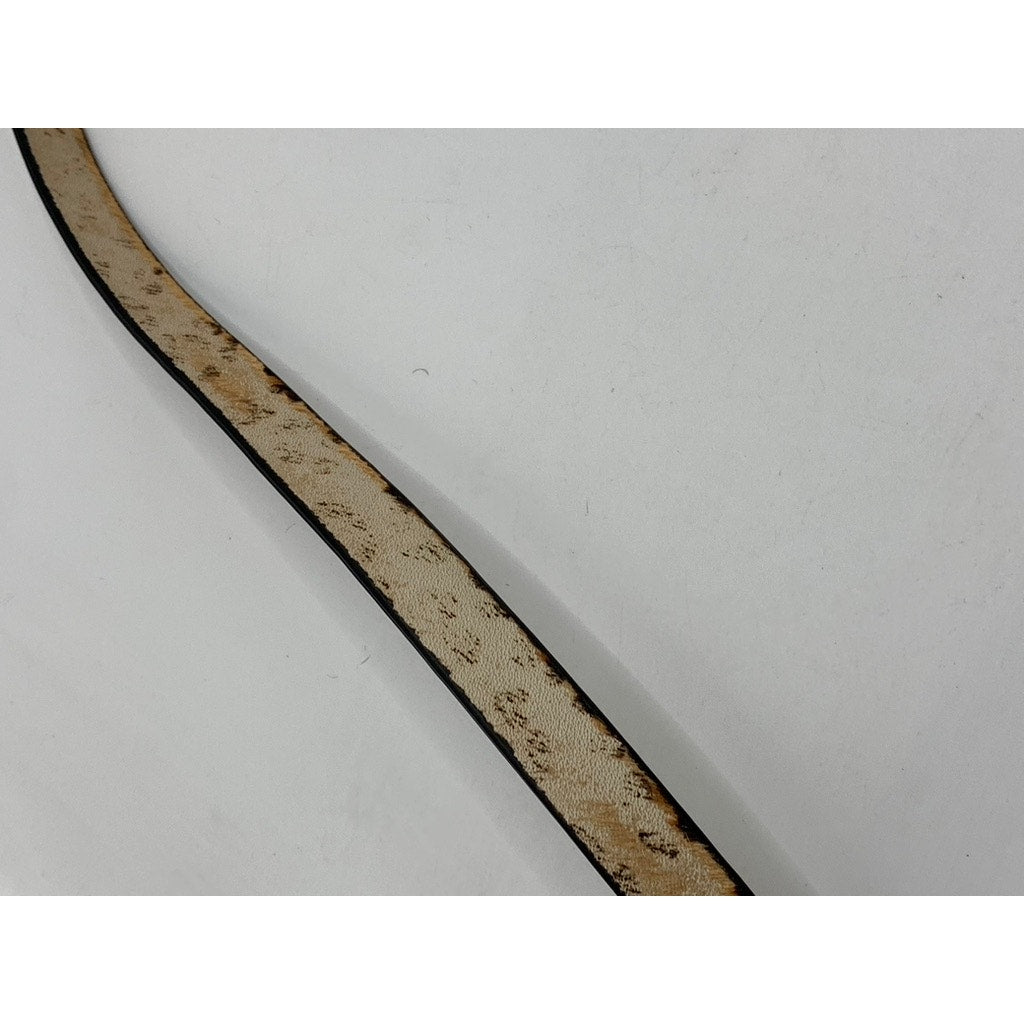 BANANA REPUBLIC Women's Animal Print Cow Leather Skinny Belt SZ L