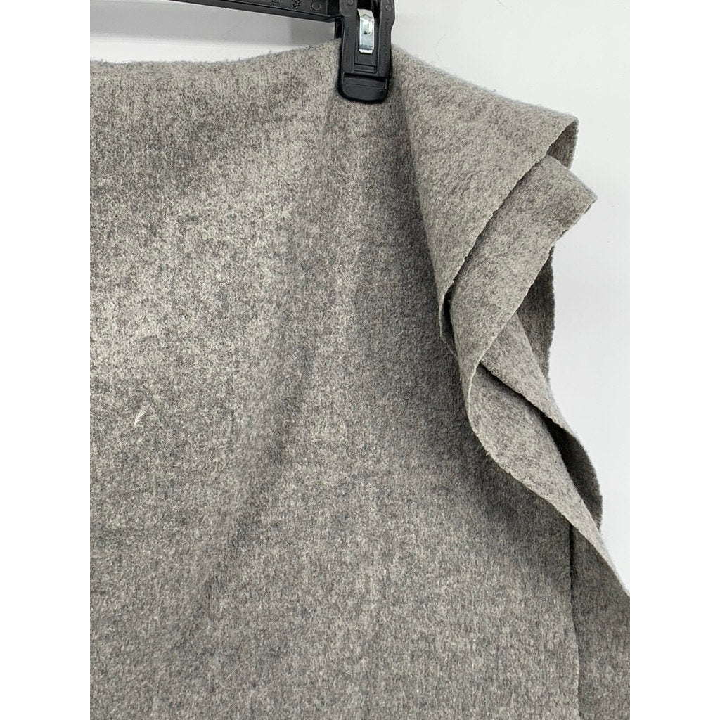 UNBRANDED Women's Charcoal Gray Soft Knit Fringe Wrap Scarf SZ OS