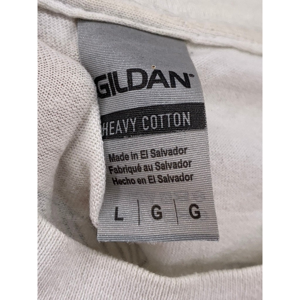 GILDAN Men’s White The Ghost Graphic Crewneck T-Shirt SZ L