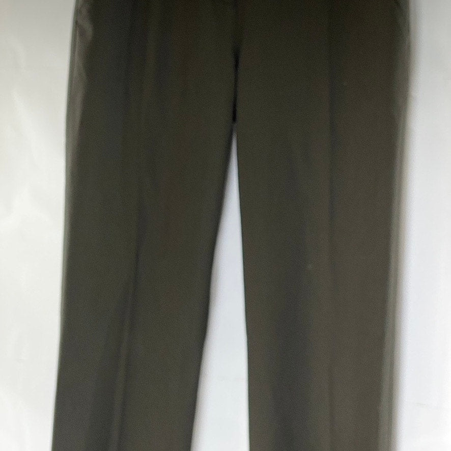BEBE Women's Dark Brown Wool-Spandex Straight-Leg Dress Pant SZ 0