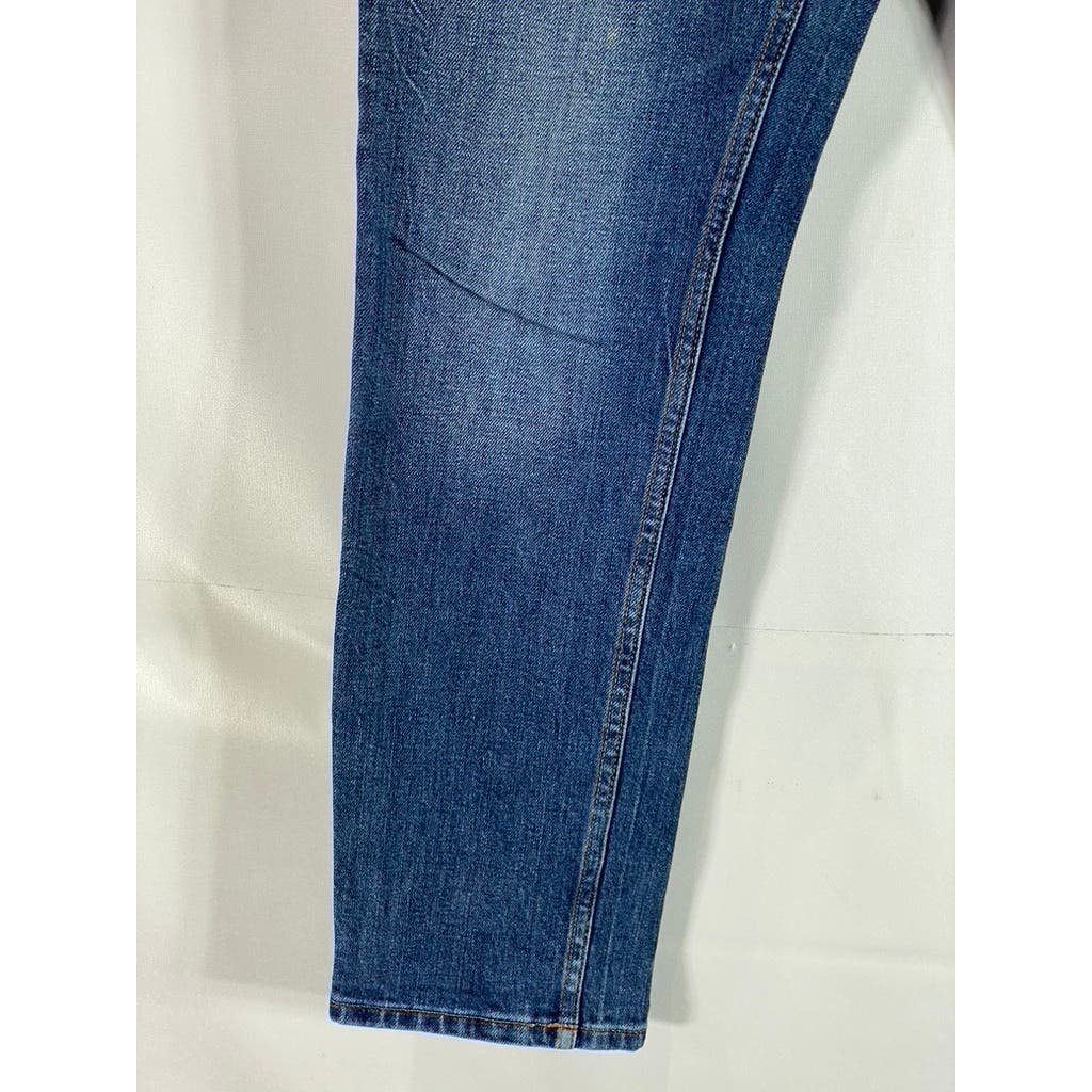 EVERLANE Men's Dark Blue Faded Denim Slim-Fit Five-Pocket Jeans SZ 33X30