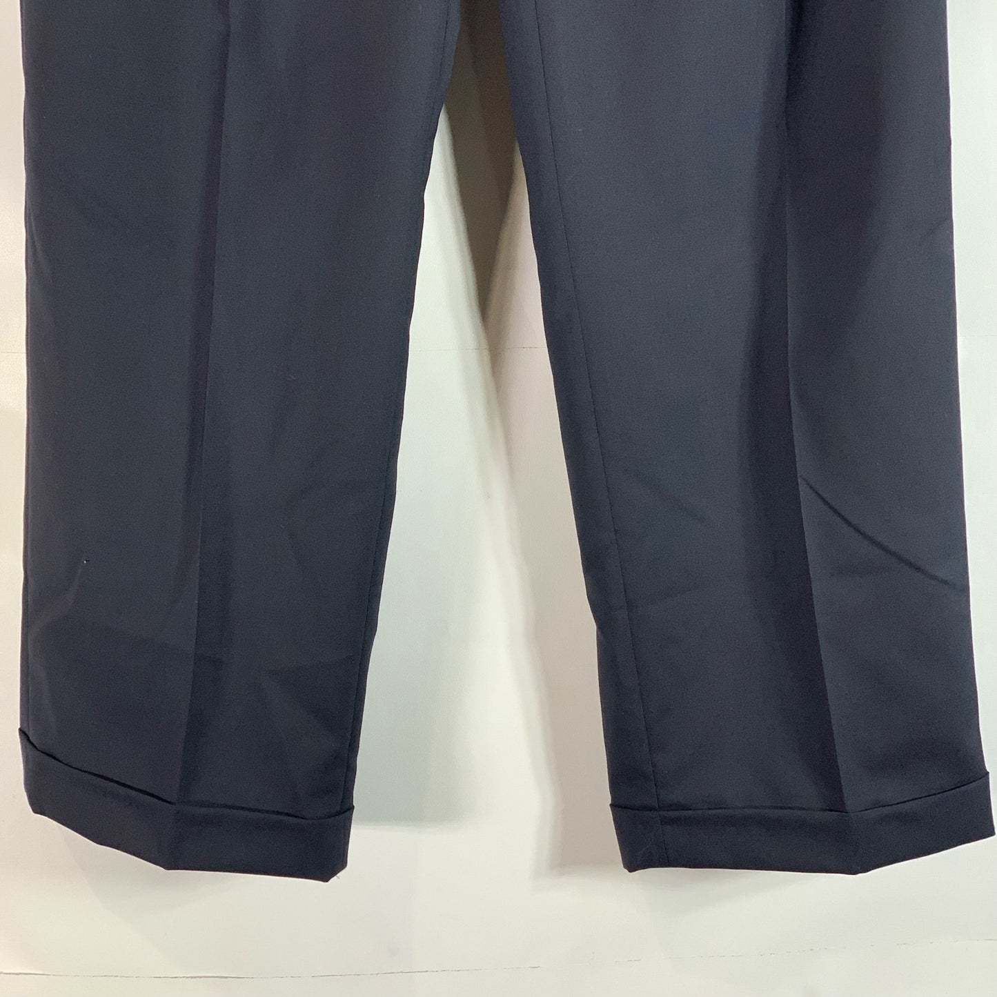 LAUREN RALPH LAUREN Men's Navy Total Comfort Wool Pleated Dress Pants SZ 34x32