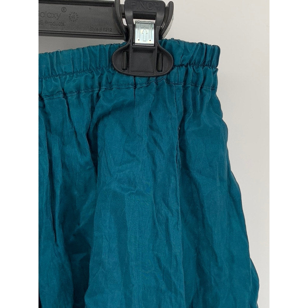 HILLARD & HANSON Women's Vintage Blue A-Line Maxi Skirt SZ S