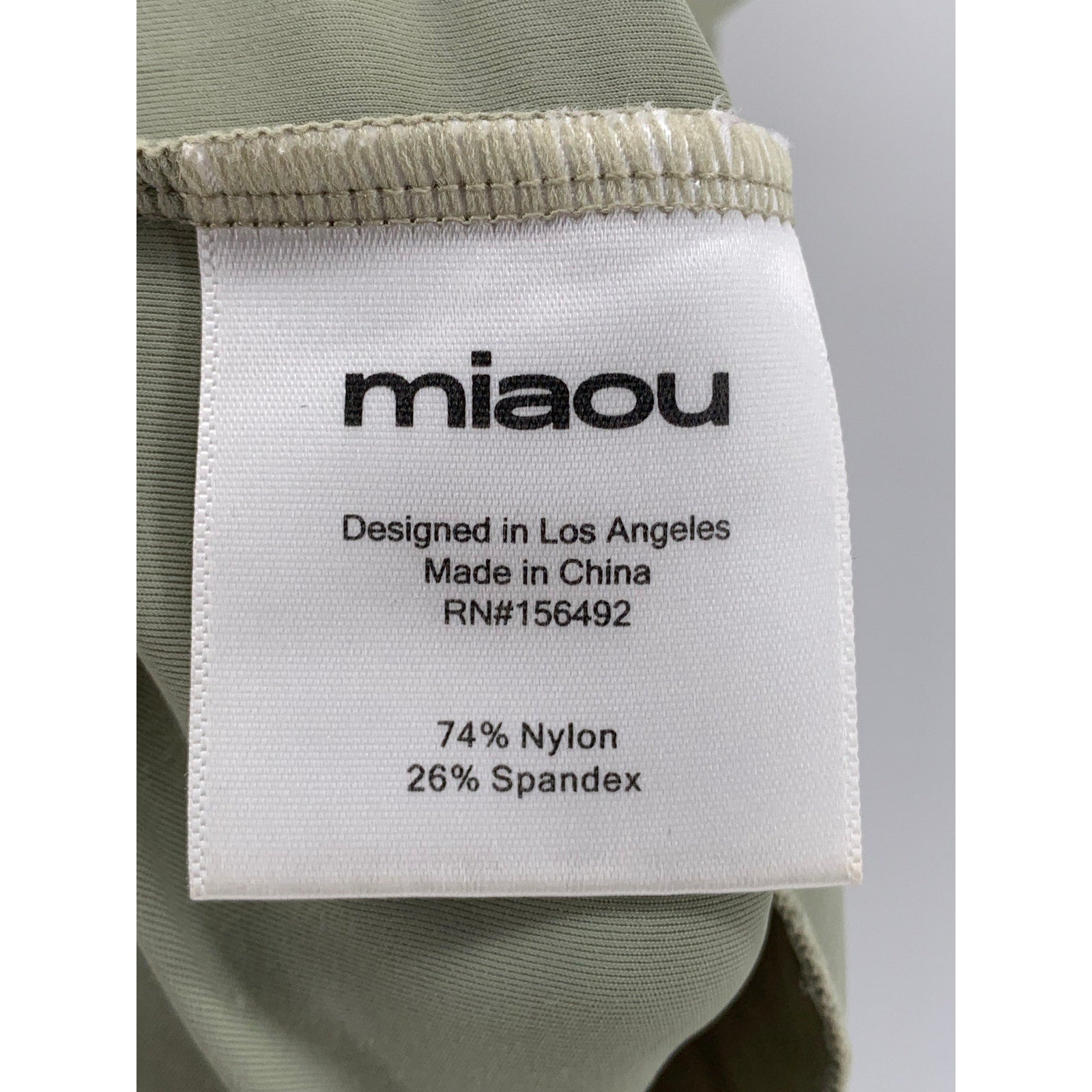 MIAOU Women's Sage Green Solid Scoop-Neck Jinx Fitted Tank Top SZ L