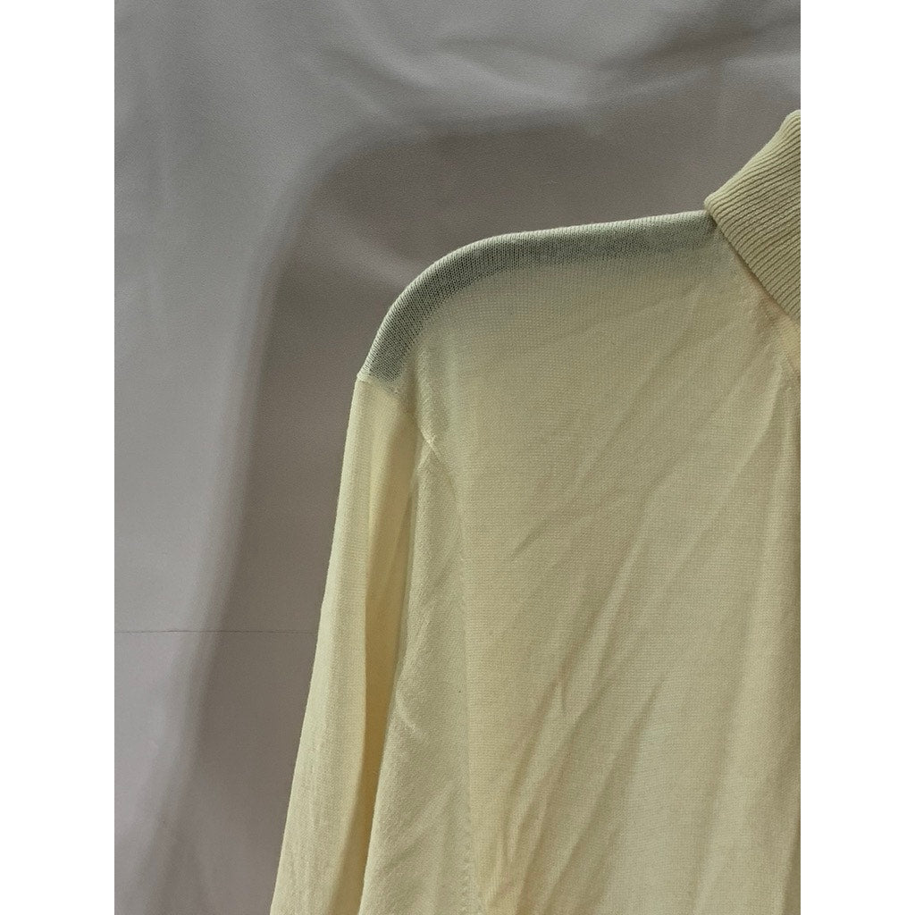 UNIQLO Men's Beige Wool Knit Long Sleeve Pullover Turtleneck Sweater SZ 2XL