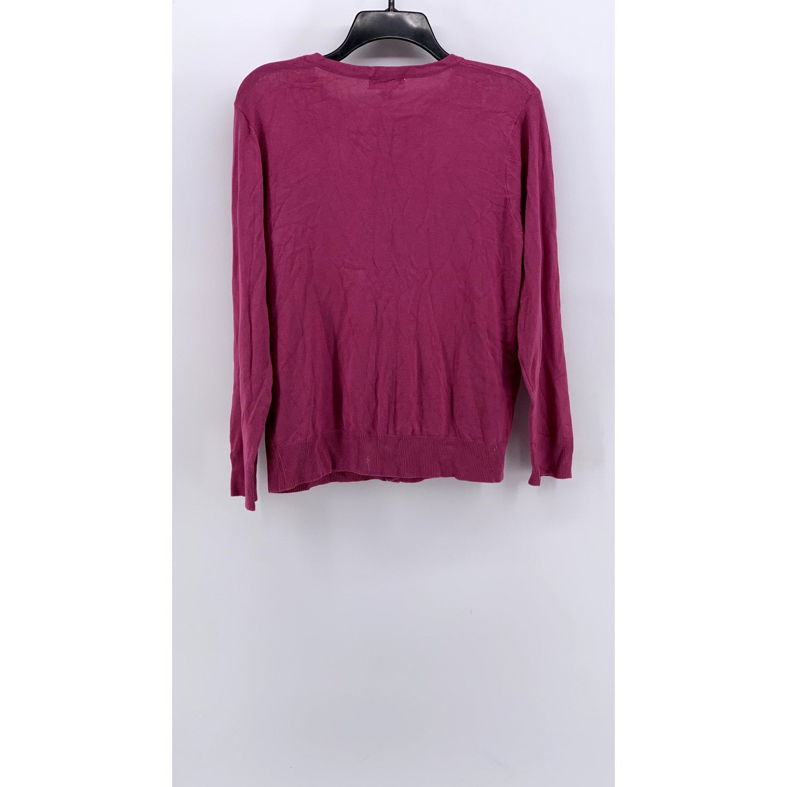 DIVINE HEART Women's Petite Pink Knit Button-Up Cardigan SZ PL