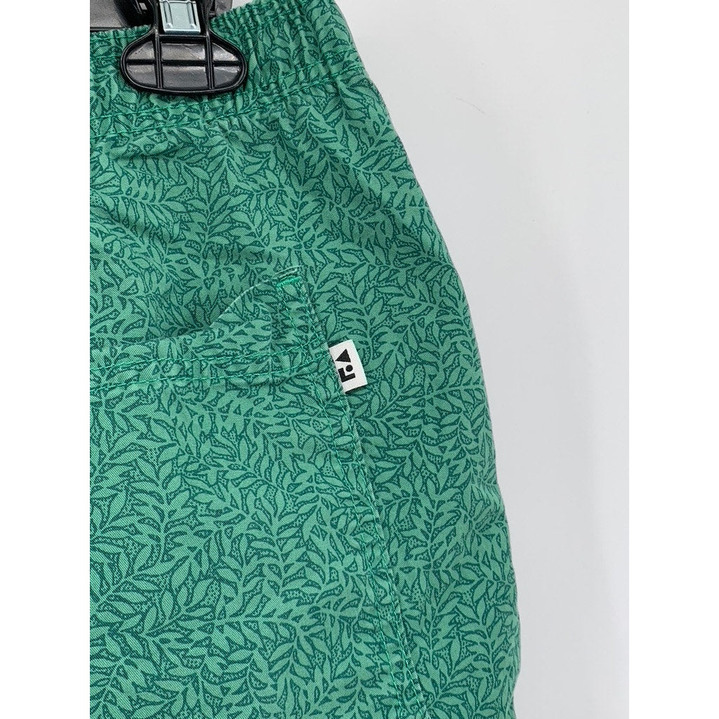 FREE ASSEMBLY Men's Green Utility Pattern E-Waist Utility Shorts SZ M