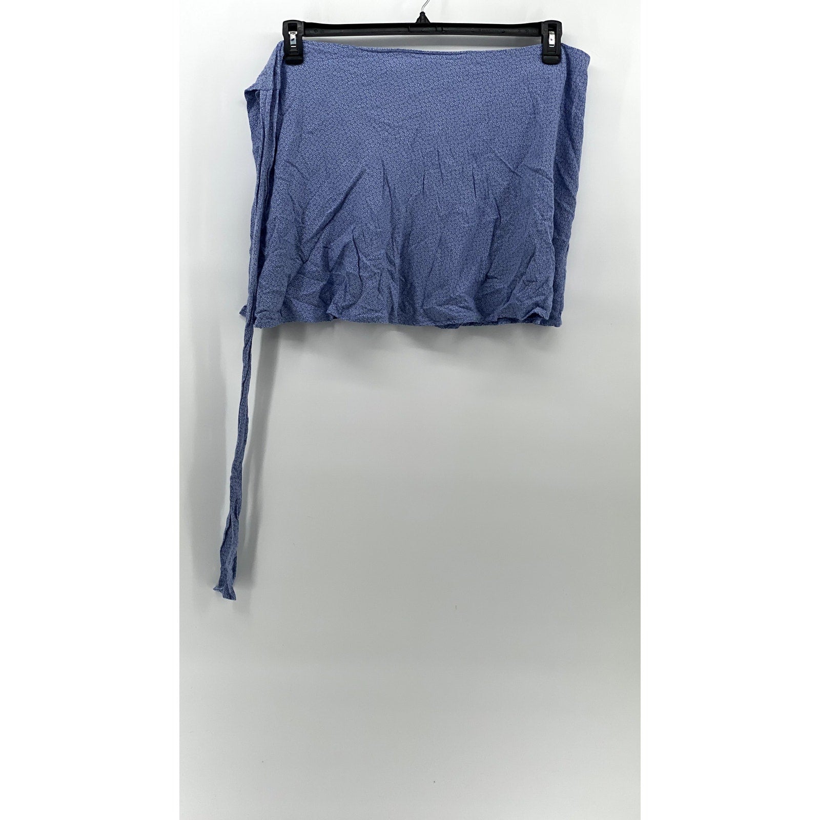 BRANDY MELVILLE Women's Blue Ditsy Floral Mini Wrap Skirt SZ OS