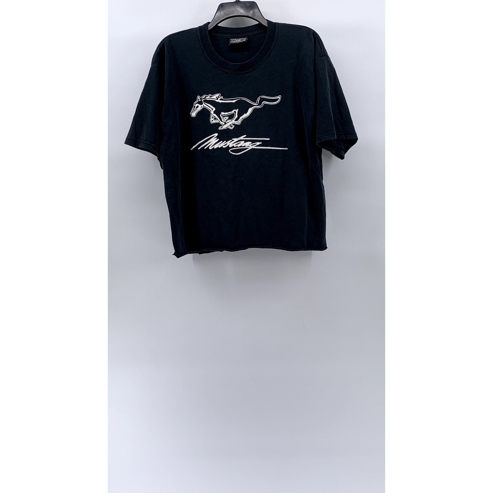 STEVE & BARRY’S Men’s Black Mustang Graphic Crewneck Short Sleeve T-Shirt SZ L