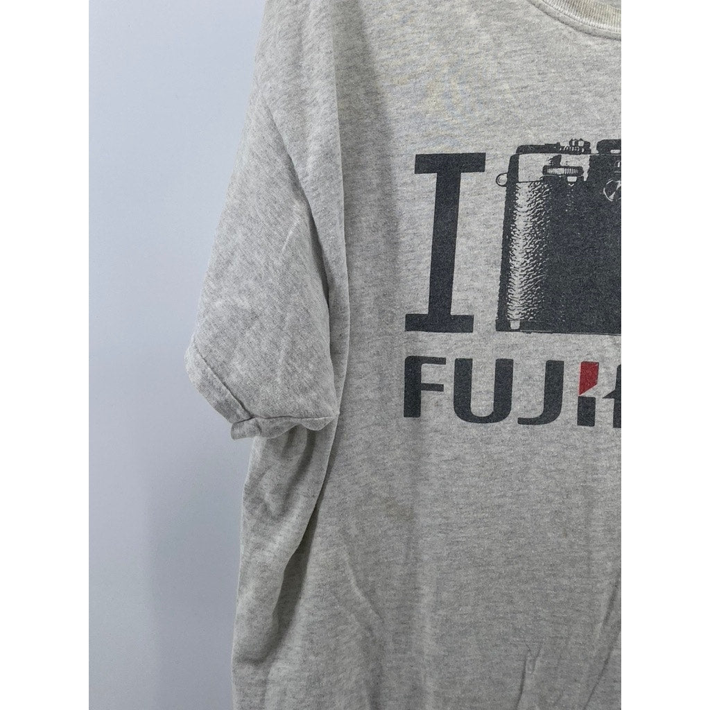 GILDAN Men's Heather Gray I Love FujiFilm Crewneck Short Sleeve T-Shirt SZ XL