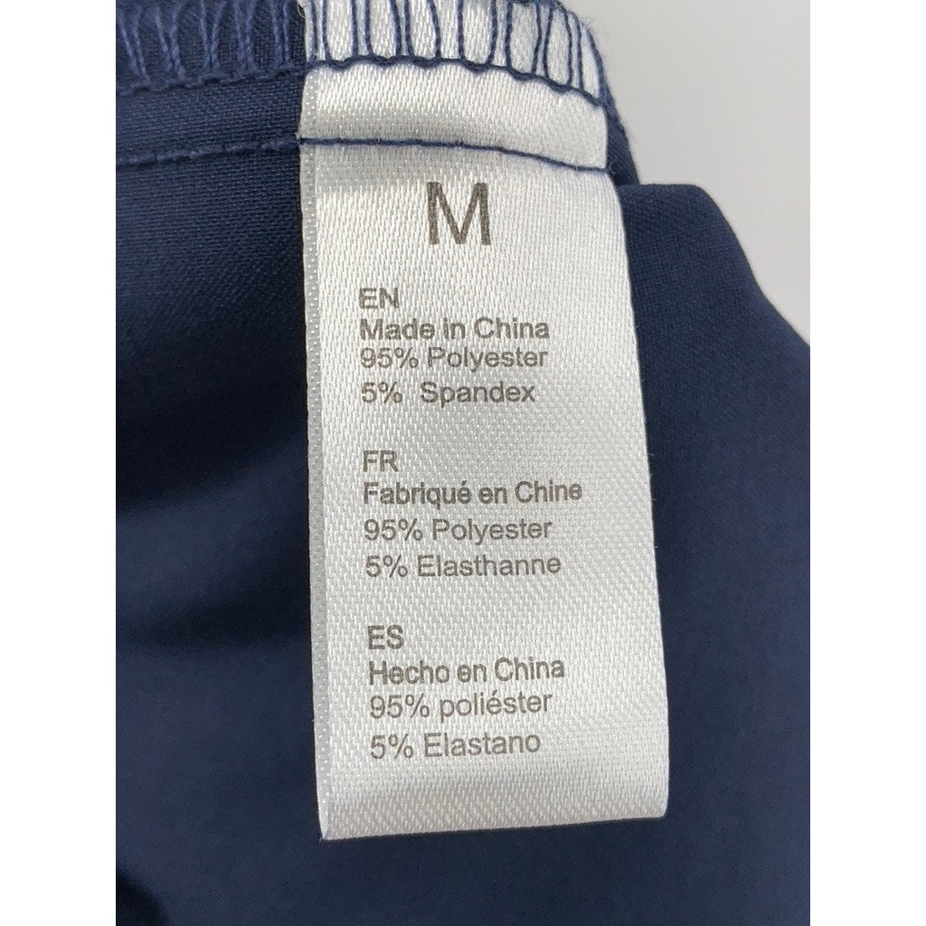 UNBRANDED Women's Navy Solid Cargo Straight-Leg Pants SZ M