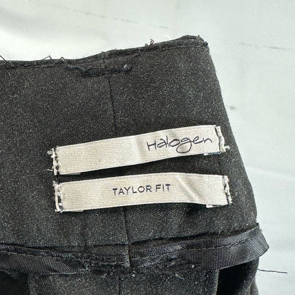 HALOGEN Women's Plus Size Charcoal Taylor-Fit Wide-Leg Dress Pants SZ 14W