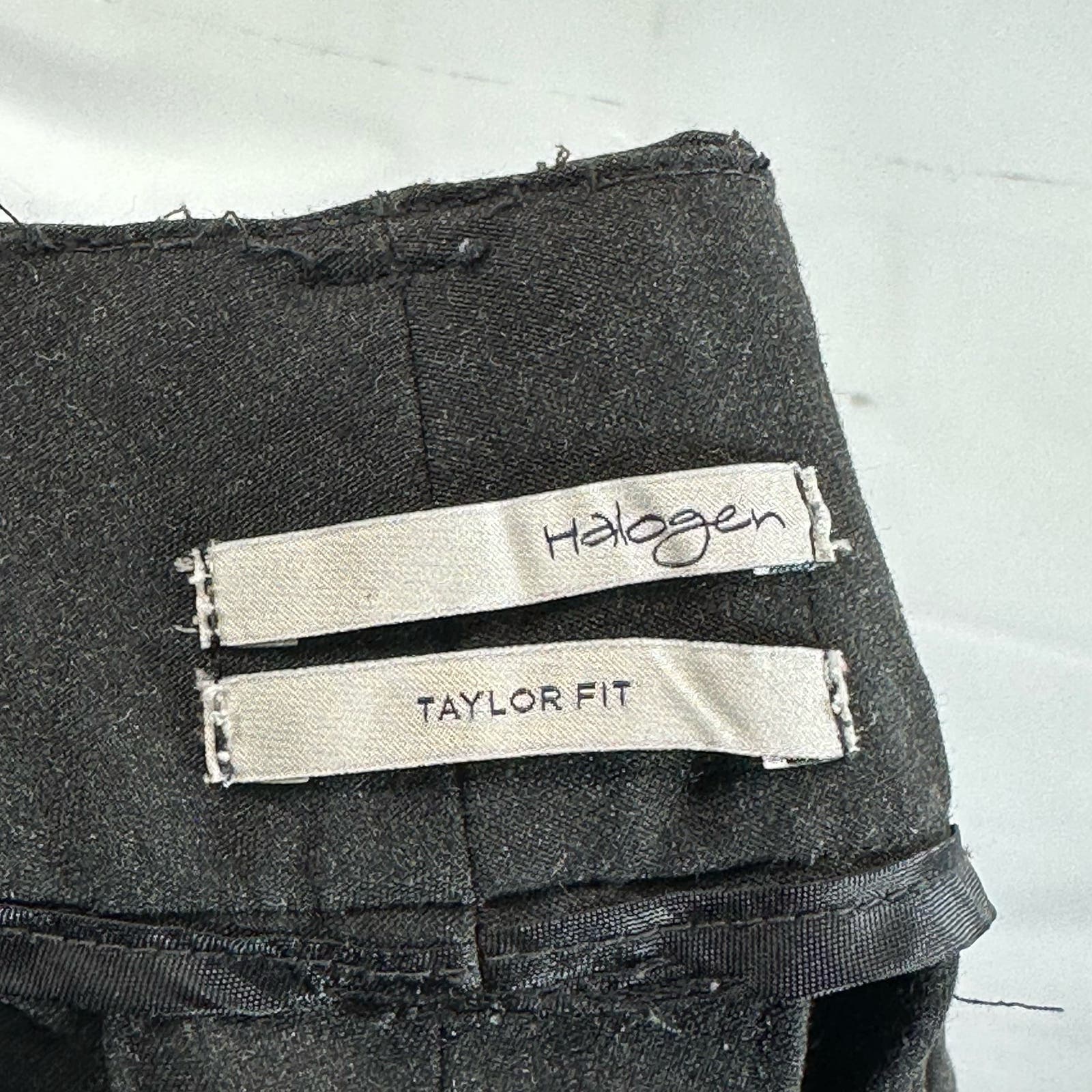 HALOGEN Women's Plus Size Charcoal Taylor-Fit Wide-Leg Dress Pants SZ 14W