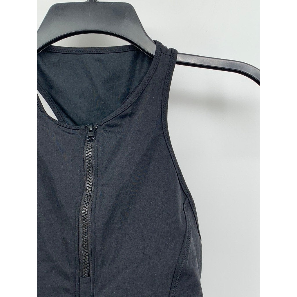 FABLETICS Women's Black Front-Zip Sports Bra SZ L