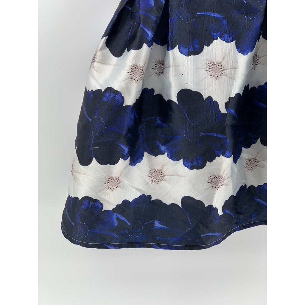 FOREVEVER 21 CONTEMPORARY Women's Blue-White Printed Fit & Flare Mini Dress SZ S
