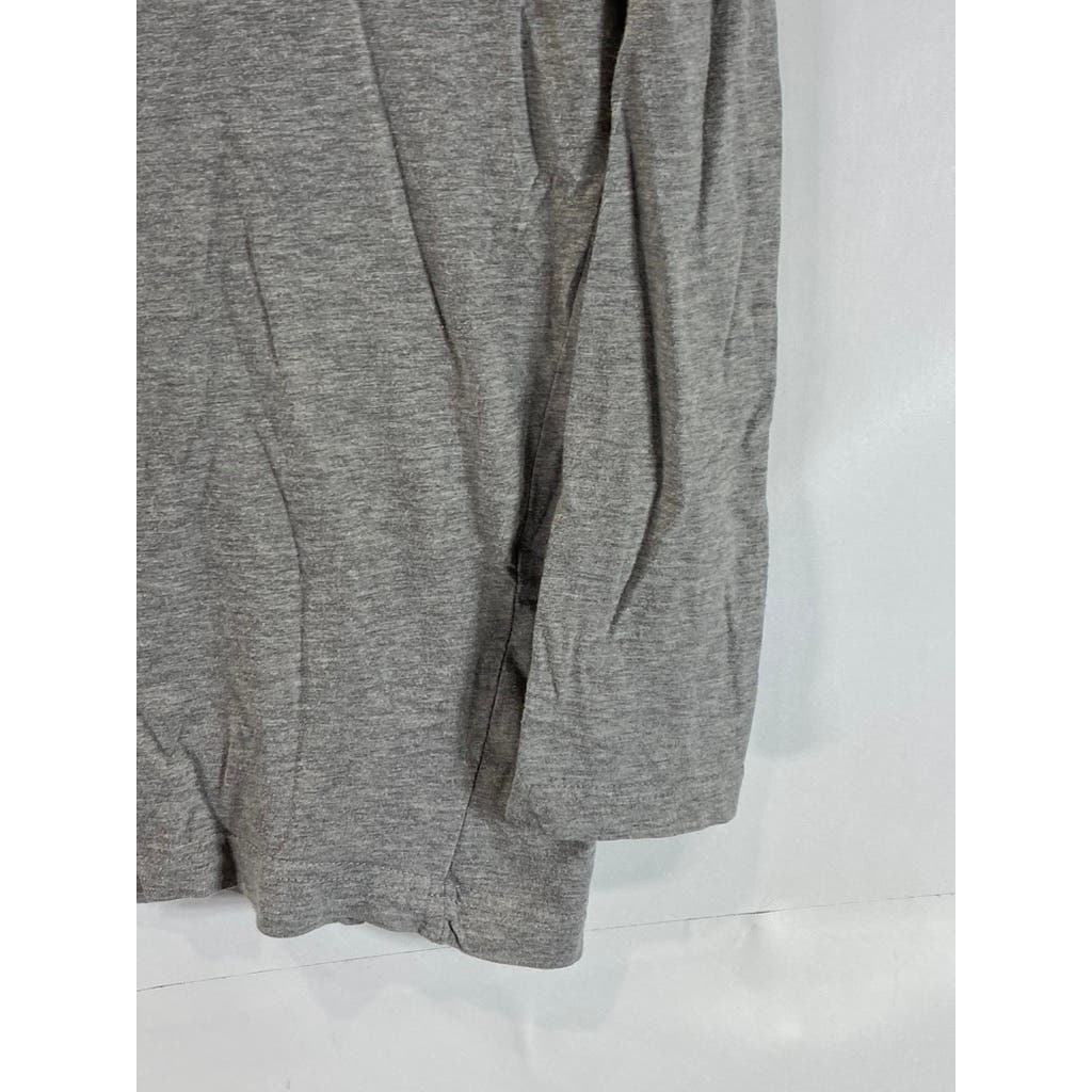 LUCKY BRAND Men's Light Gray Cotton-Blend Long Sleeve Henley Pajama Shirt SZ M