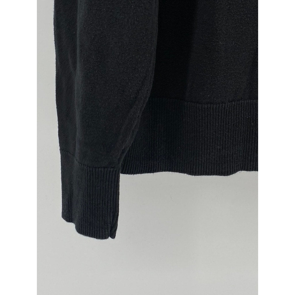 OLD NAVY Men's Black V-Neck Knit Pullover Sweater SZ M