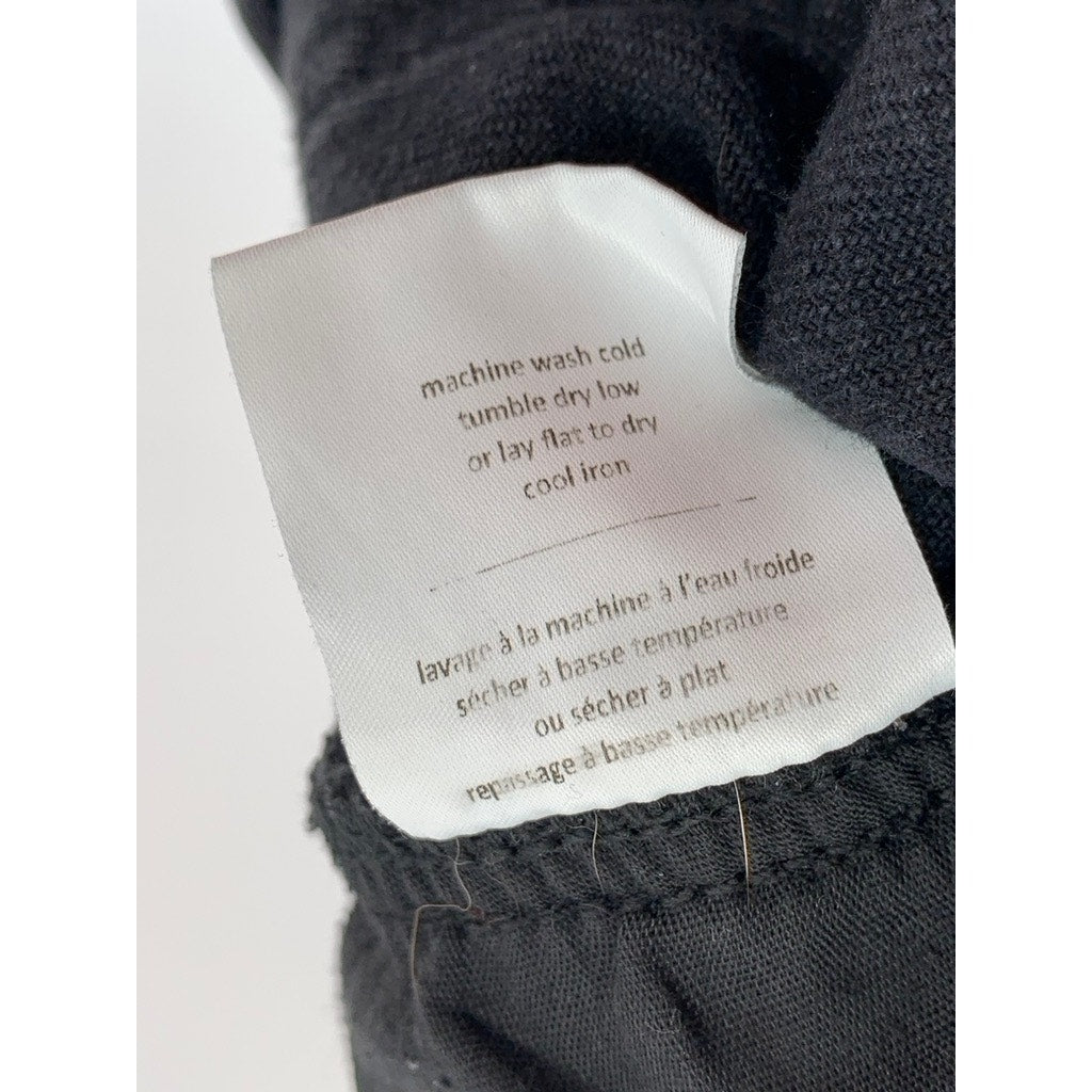 OAK+FORT Women's Black Frayed Denim High-Rise Shorts SZ S