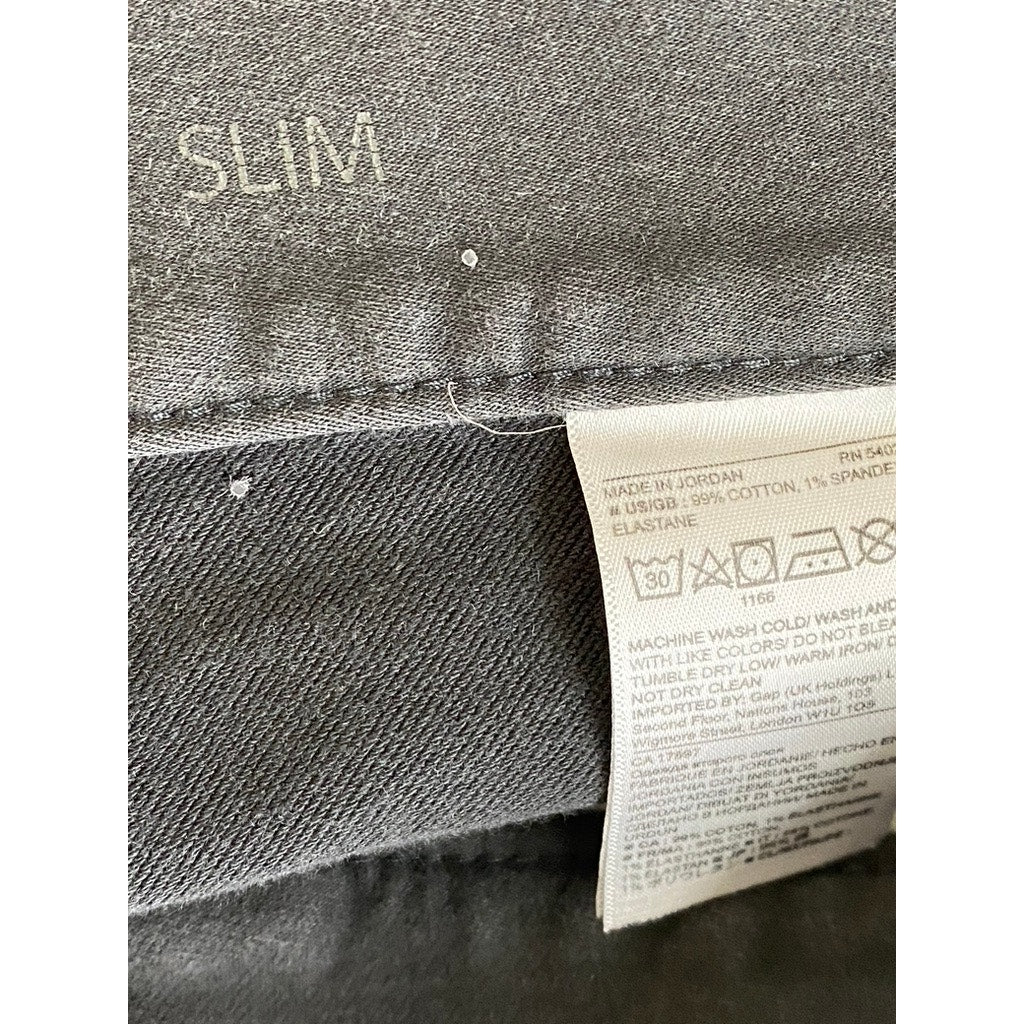 BANANA REPUBLIC Men's Dark Gray Slim-Fit Aiden Traveler Five-Pocket Pant SZ32X32