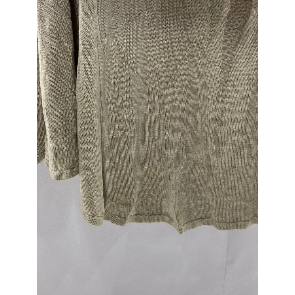 EXPRESS Women's Beige Knit Open-Front Long Sleeve Cardigan SZ XL