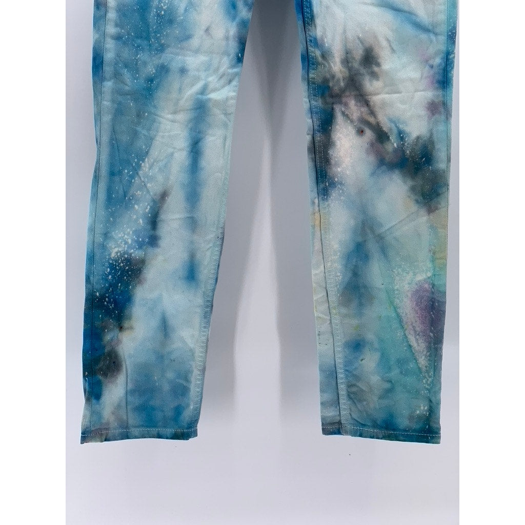 LEVI'S Men's Blue Denim Acid Wash 511 Slim-Leg Regular-Fit Jeans SZ 30X32