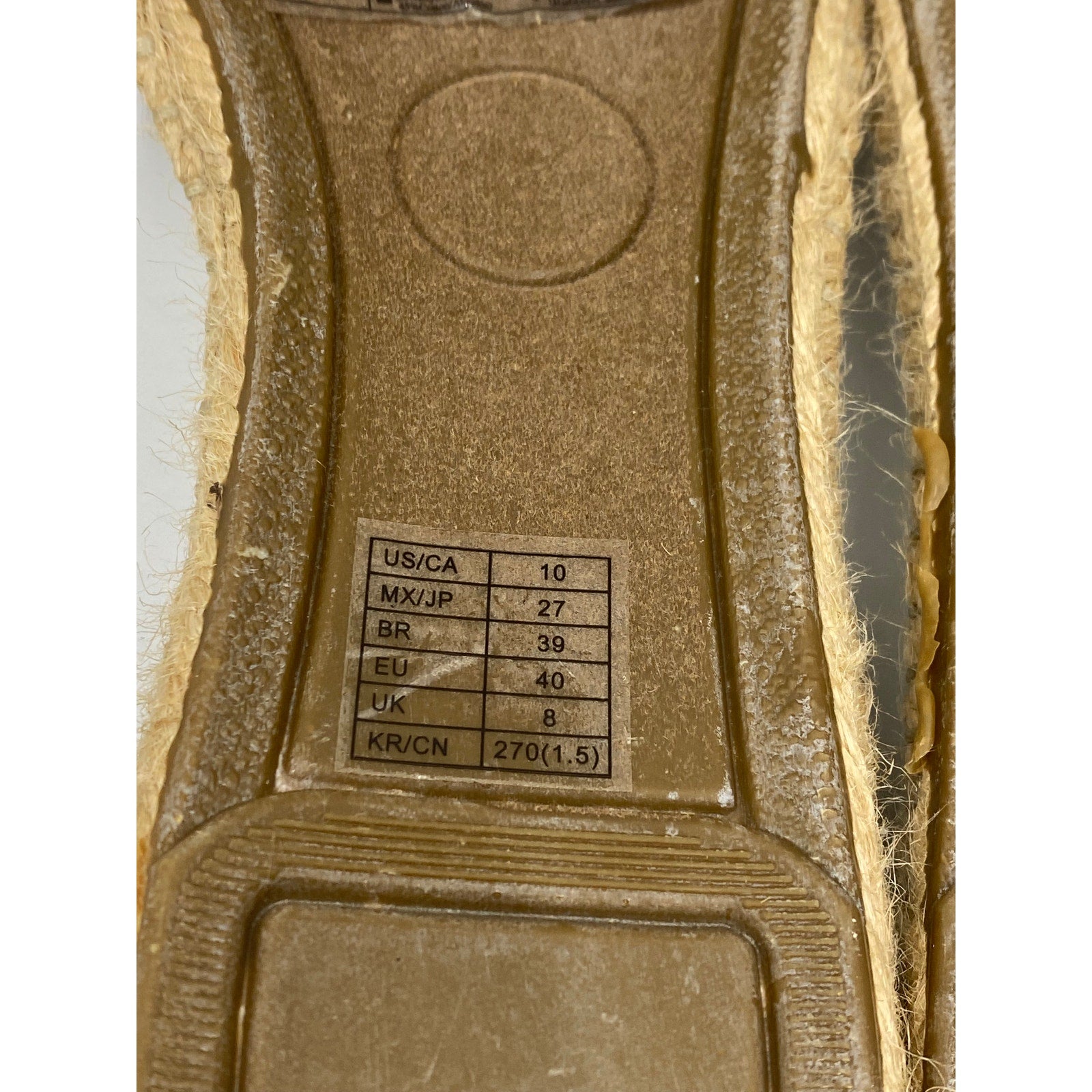 FOREVER 21 Women's Beige Faux-Suede Strappy D-Orsay Flat Espadrille Sandals SZ10