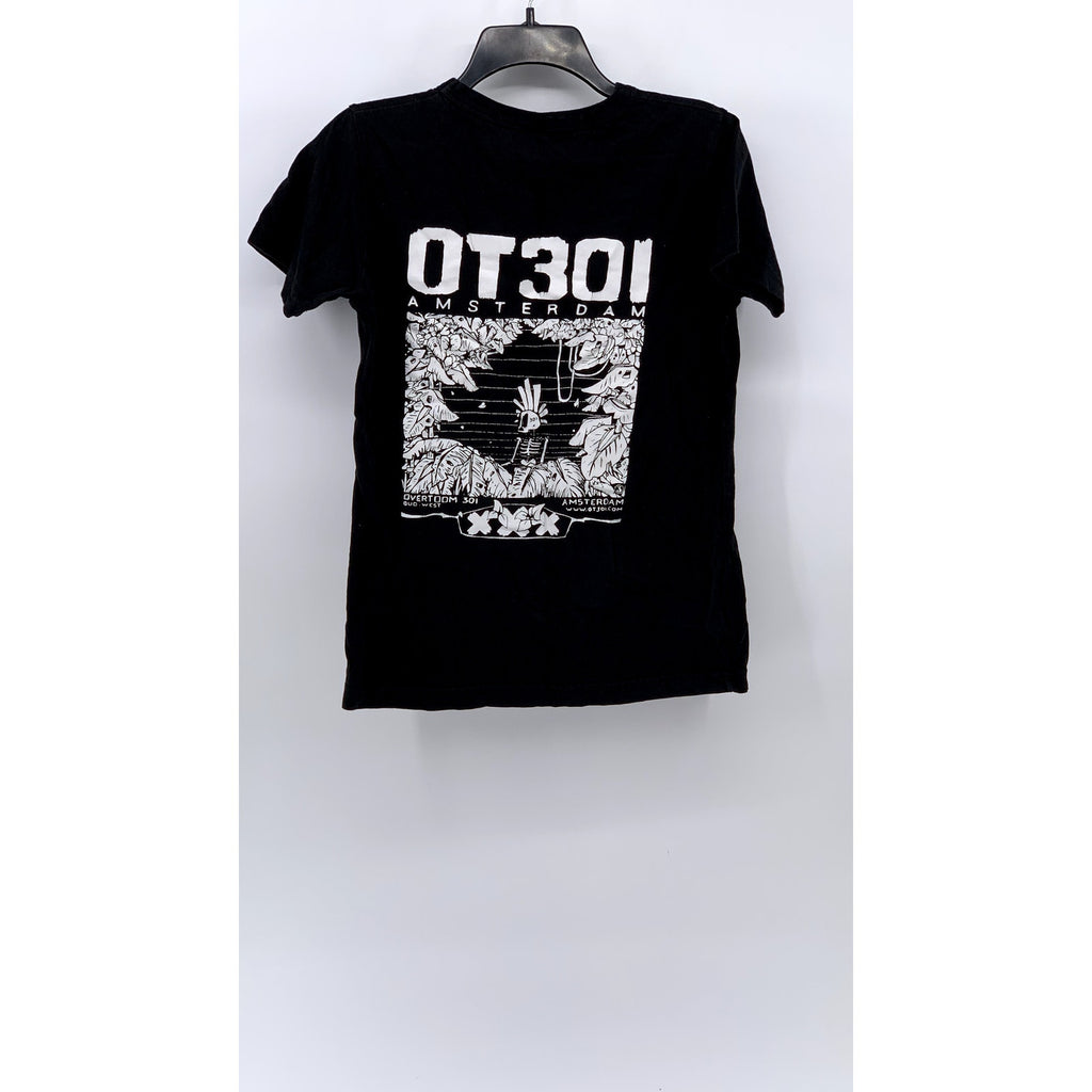 B&C COLLECTION Women's Black Overtoom 301 Graphic T-Shirt SZ L