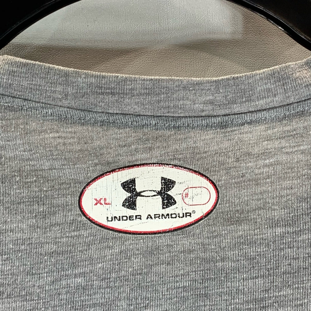 UNDER ARMOUR Men's Gray Crewneck HeatGear Short Sleeve T-Shirt SZ XL