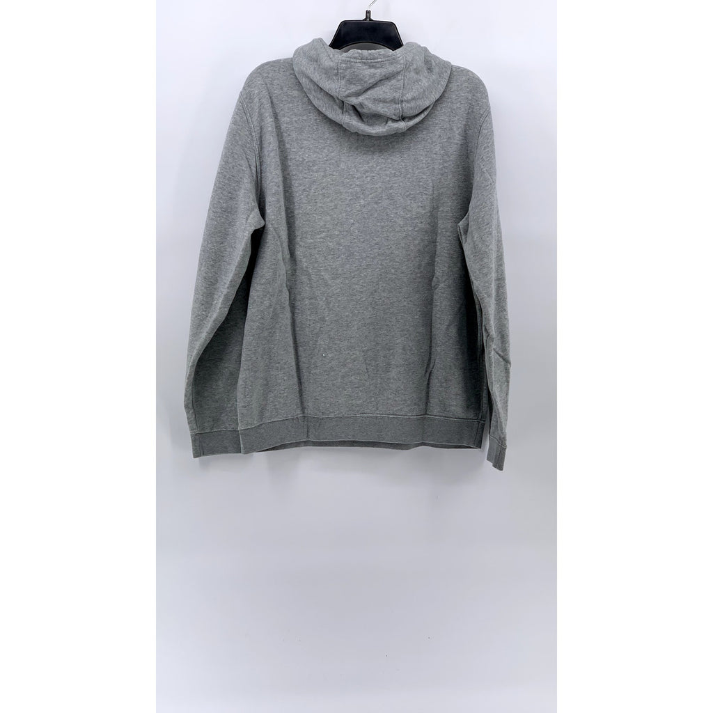 NIKE Men's Light Gray Regular-Fit Pullover Active Club Fleece Hoodie SZ L