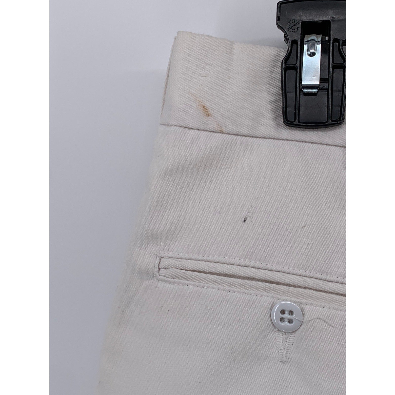 DSCP BY BREMEN BOWDON Men's White Solid Regular-Fit Wide-Leg Pants SZ 34