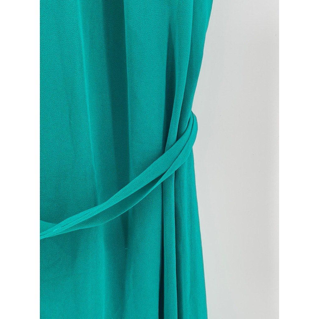 LOVE 21 Green Scoop-Neck Sleeveless Belted HI-Low Dress SZ XS