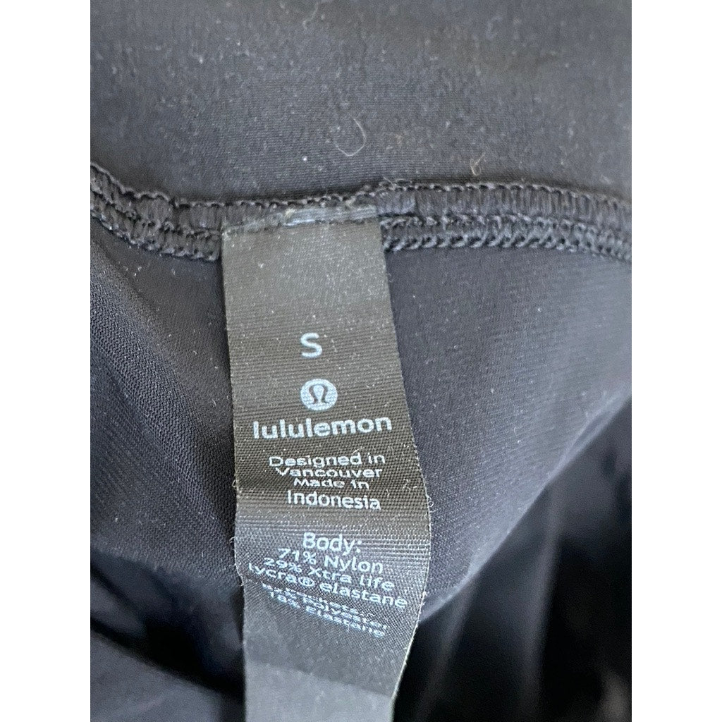 LULULEMON Women's Black Solid Pull-On High-Rise Zipper-Hem Jogger SZ S